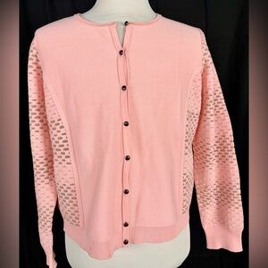 St John pink cardigan sizeXL from real real